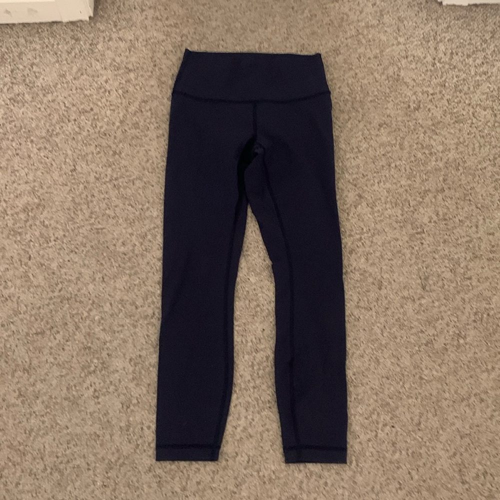 Lululemon navy blue workout leggings pant sz 2-4